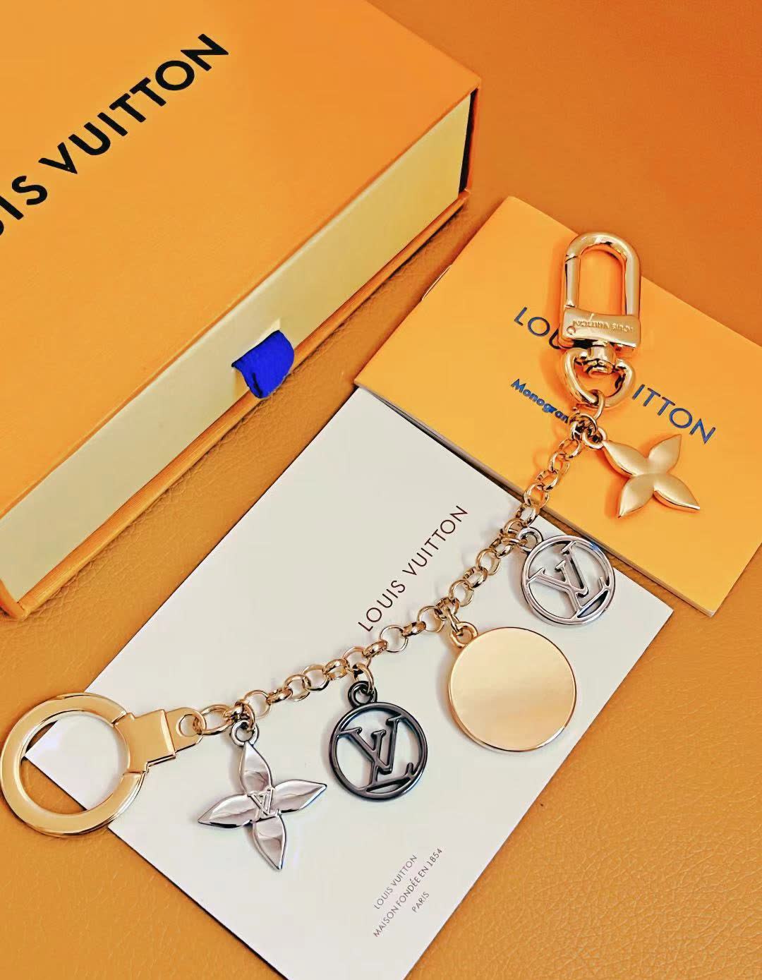 Louis Vuitton Keychain with Monogram Charms